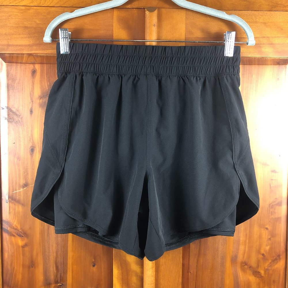 Avia 2-in-one Black Athletic Running Shorts Sporty Gym Athleisure Performance
